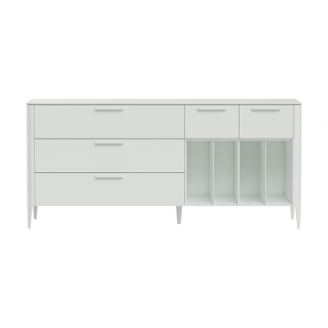 Тумба Type 5 ящиков 4 полки ширина 200 см (белый)