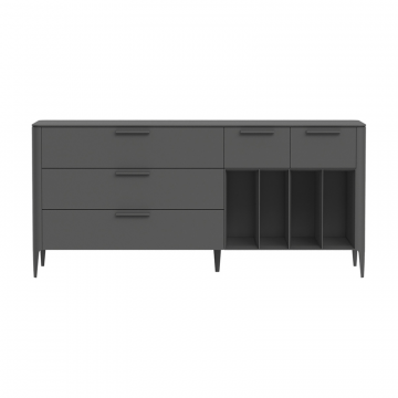 Тумба Type 5 ящиков 4 полки ширина 200 см (темно-серый)