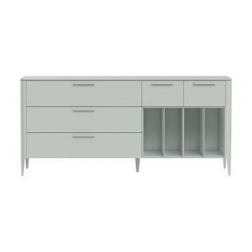 Тумба Type 5 ящиков 4 полки ширина 200 см (светло-серый)