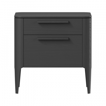 Тумба прикроватная Type oak 2 ящика ширина 50 см (черный)