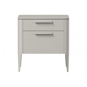 Тумба прикроватная Type oak 2 ящика ширина 60 см (серо-бежевый)