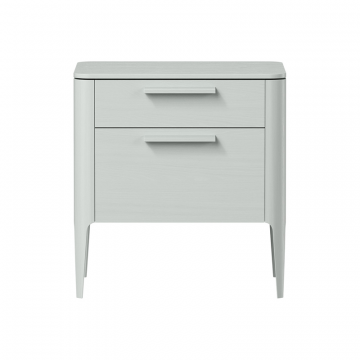 Тумба прикроватная Type oak 2 ящика ширина 60 см (светло-серый)