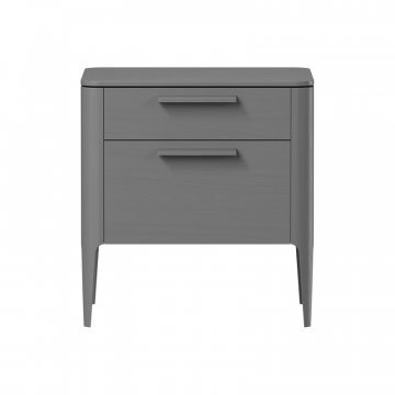 Тумба прикроватная Type oak 2 ящика ширина 60 см (серый)