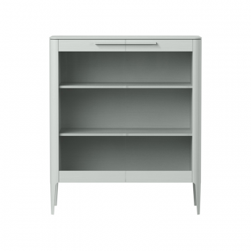 Витрина Type oak стеклянная высота 120 см (светло-серый)