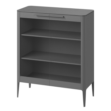 Витрина Type oak стеклянная высота 120 см (серый)