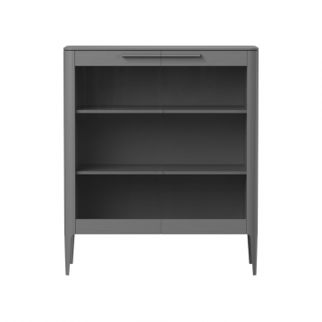 Витрина Type oak стеклянная высота 120 см (серый)