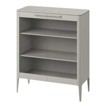 Витрина Type oak стеклянная высота 120 см (серо-бежевый)