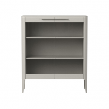 Витрина Type oak стеклянная высота 120 см (серо-бежевый)