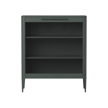 Витрина Type oak стеклянная высота 120 см (темно-серый)