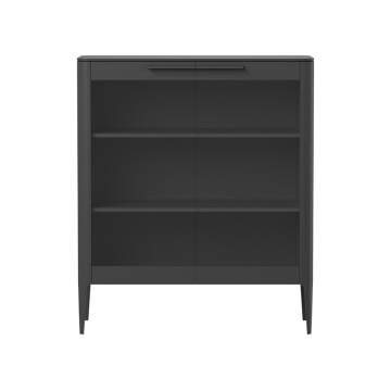 Витрина Type oak стеклянная высота 120 см (черный)