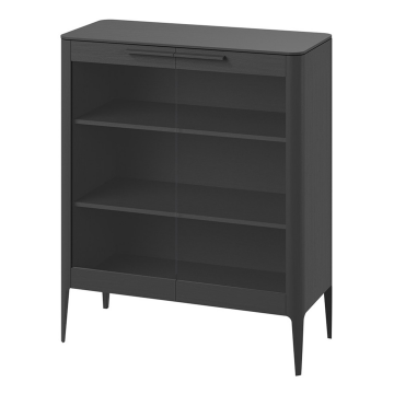 Витрина Type oak стеклянная высота 120 см (черный)