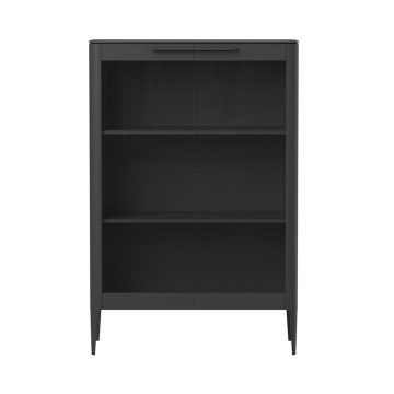 Витрина Type oak стеклянная высота 150 см (черный)