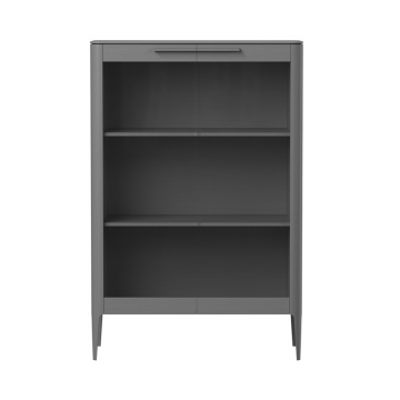 Витрина Type oak стеклянная высота 150 см (серый)