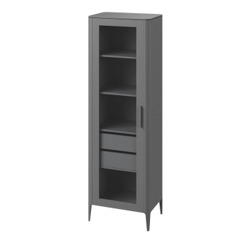 Витрина Type oak стеклянная высота 200 см (серый)
