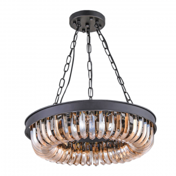 Люстра Terra black amber D50