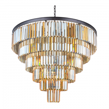 Люстра Odeon 6 rings amber