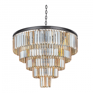 Люстра Odeon 5 rings amber