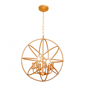 Люстра Foucault's orb crystal nude D52 gold