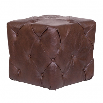 Дизайнерский пуф Amrit Brown Leather