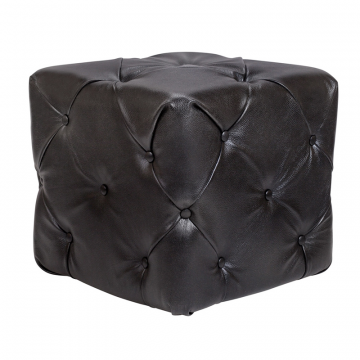 Дизайнерский пуф Amrit Black Leather
