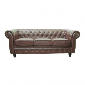 Диван 3-местный Chesterfield brown 3S (Кожаный)