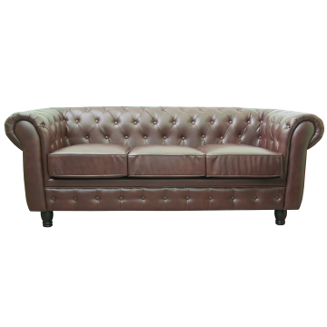 Диван 3-местный Chesterfield brown 3S (Кожаный)