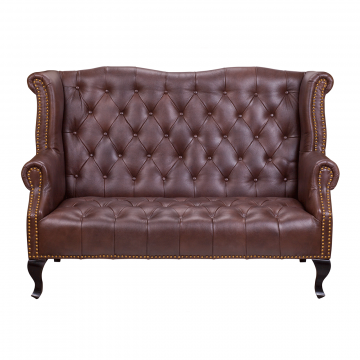Диван 2-местный Royal sofa brown (Кожаный)