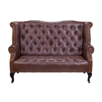 Диван 2-местный Royal sofa brown (Кожаный)
