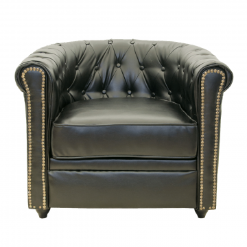 Кресло Karo black (Кожаное)