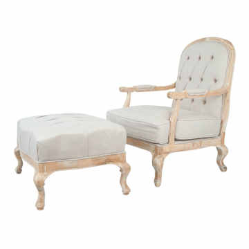Комплект кресло+пуф Honesta beige