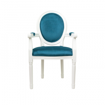 Стул Volker arm blue+white (С подлокотниками)