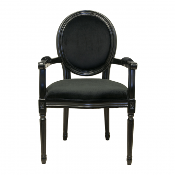 Стул Diella black velvet (С подлокотниками)