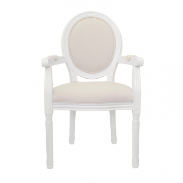 Стул Volker arm beige+white (С подлокотниками)