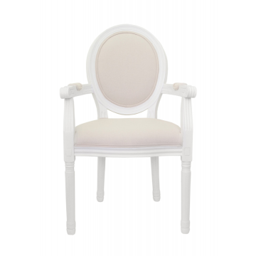Стул Volker arm beige+white (С подлокотниками)