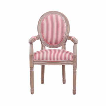 Стул Volker arm pink pinstripe (С подлокотниками)