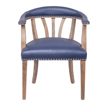 Стул Tanner blue leather (С подлокотниками)