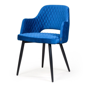 Стул с подлокотниками William, бархат кобальтовый 2000000000664K