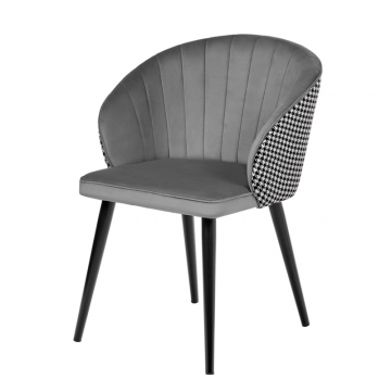 Стул Paola тёмно-серый с жаккардом