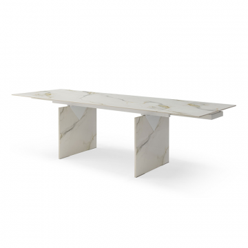 Стол раскладной Santorini 180-270, белая керамика