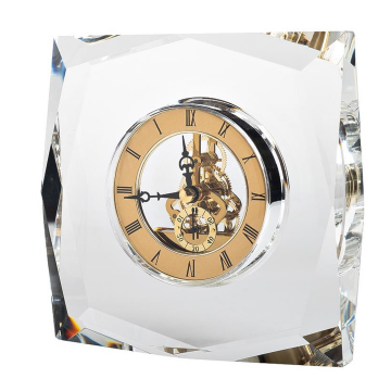 Часы настольные 14*5*15 см цвет золотой