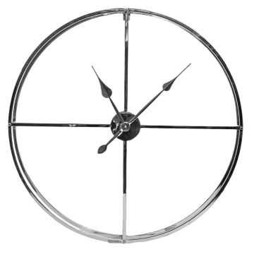 Часы настенные цвет хром d76см