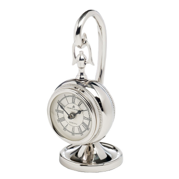 Часы настольные цвет хром d10, H34 см