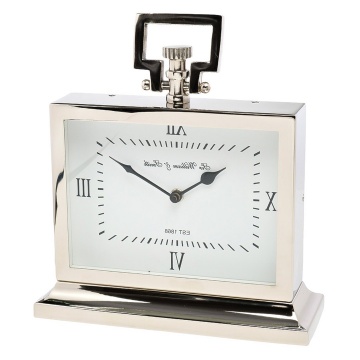 Часы настольные цвет хром 20*15, H27см