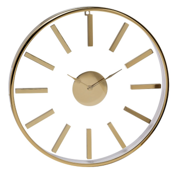 Часы настенные цвет золото d46см