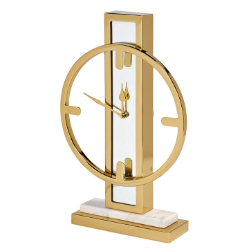 Часы настольные зеркальные  цвет золото H40см