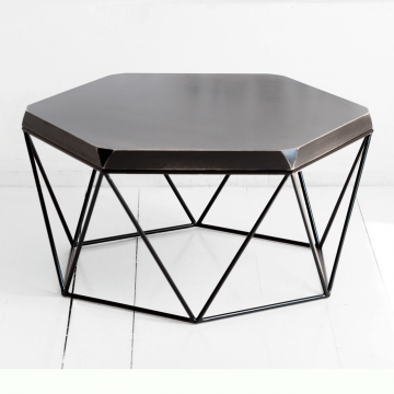 Журнальный стол Гексагон в черном цвете