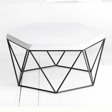 Журнальный стол Гексагон в белом цвете