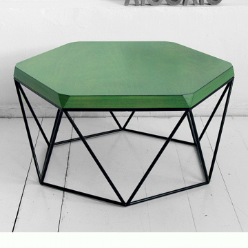 Журнальный стол Гексагон в зеленом цвете