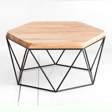 Журнальный стол Гексагон в натуральном цвете дуба