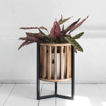 Кашпо  Куг в цвете жженой березы